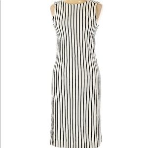 Banana Republic striped dress black & white size L